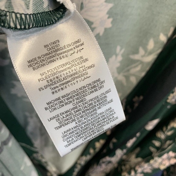 Floral Wrap Dress in Green - Picture 6 of 7